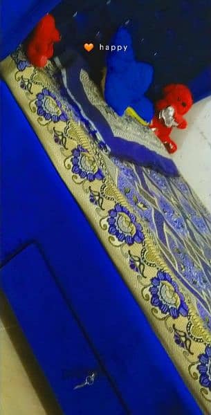 crown bed beautiful royal blue colour with a daraz 2