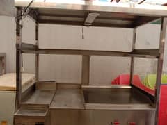 Stainless Steel Fast food setup with electric automatic Fryer