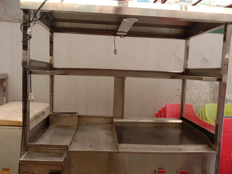 Stainless Steel Fast food setup with electric automatic Fryer 0