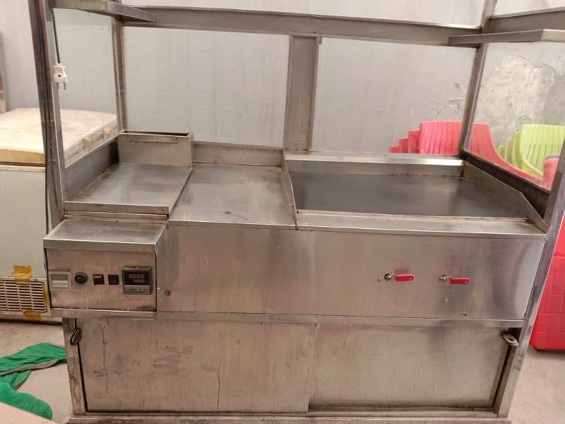 Stainless Steel Fast food setup with electric automatic Fryer 1