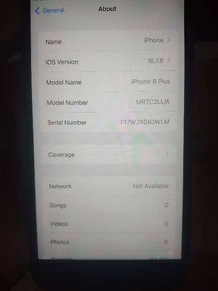 Iphone 8plus 64gb pta approved with charging lead 5