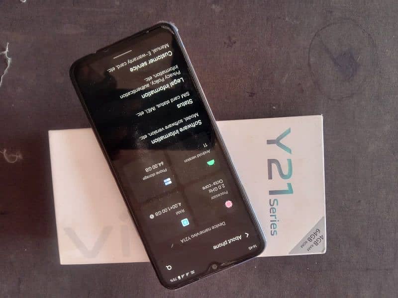 vivo y 21 with complete box 10 by 10 no open no repair 1