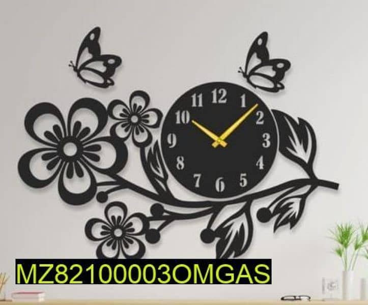 Flower Design MDF Wood 3D DIY Wall Clock with delivery 1