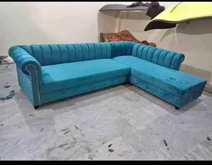 sofa L shape size 8x6 feet 7 years warranty all colors available 12