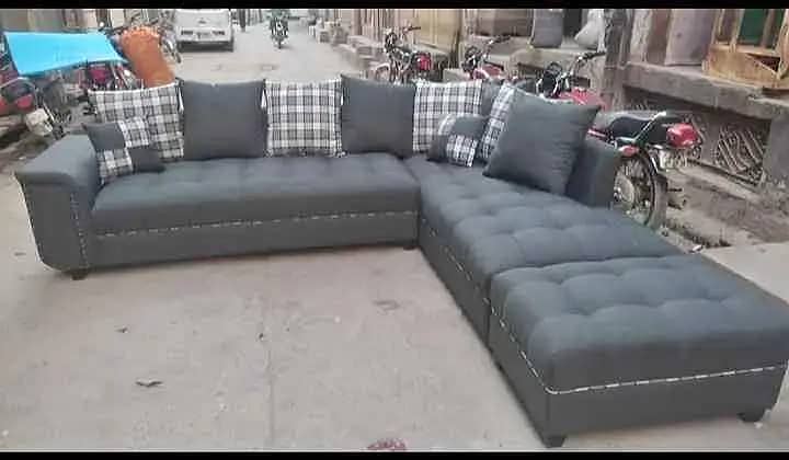 sofa L shape size 8x6 feet 7 years warranty all colors available 13