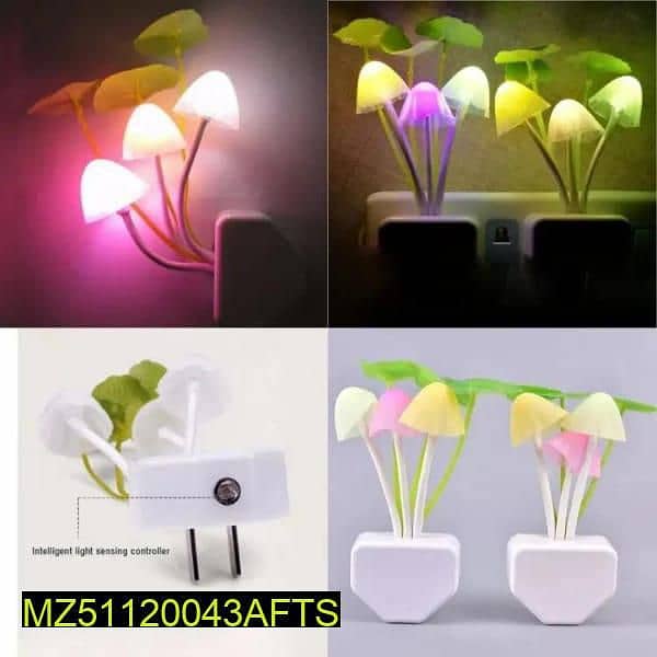 led sensor mushrooms night light 5