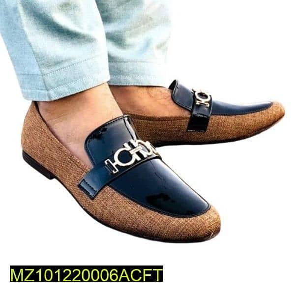 Men's Synthetic Leather Handmade Grain Patent Shoes 1