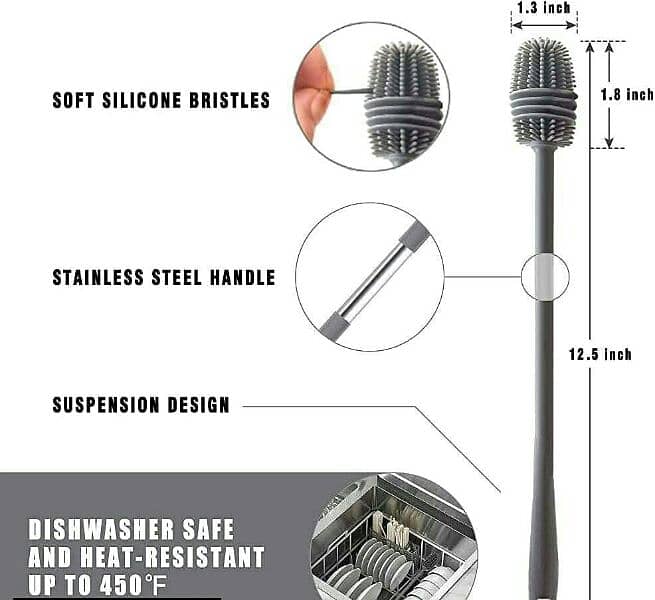 silicon bottle cleaning brush 2