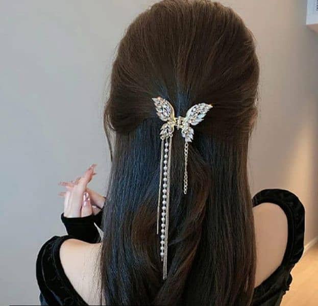 Beautiful Rhinestone Butterfly Hair Claw 0