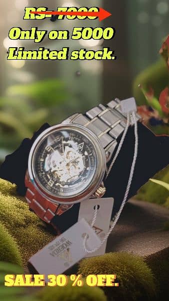 Amazingly beautiful skeleton watch work without cell. . 6