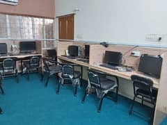 office cubicles and tables