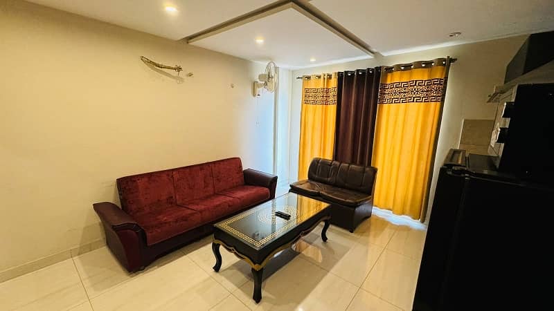 One bedroom Fully Furnished Apartments Available For Rent in Sector D Bahria Town Lahore 0
