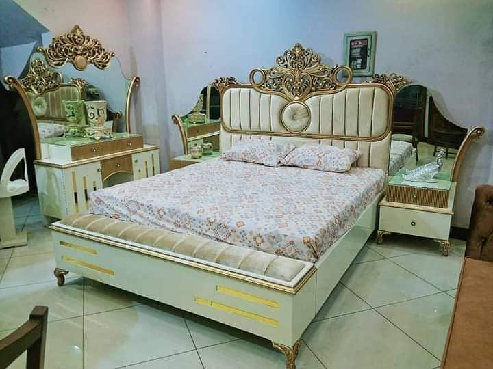 wooden bed set | side tables | wardrobe |L shape sofa | dining table 10