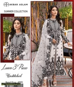 3pcs lawn Embroidered suit