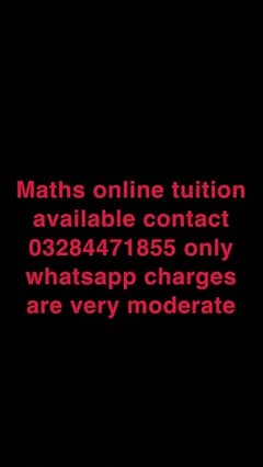 online tuitor for maths available