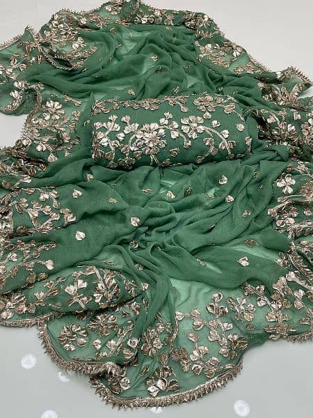 stuff bamber chiffon 2pcs suit handmad lcd gotta wrok 10