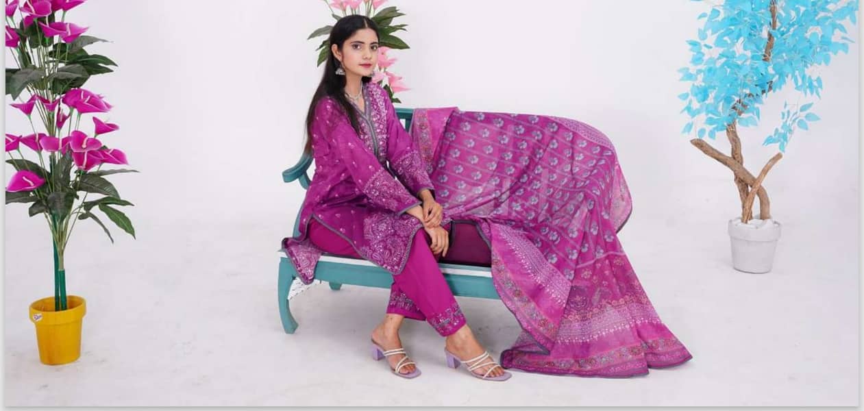 3-piece lawn suit / Summer collection 13