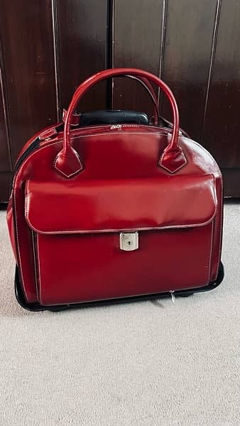 Luggage Bag including laptop pouch - Imported Leather 2