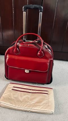 Luggage Bag including laptop pouch - Imported Leather 0