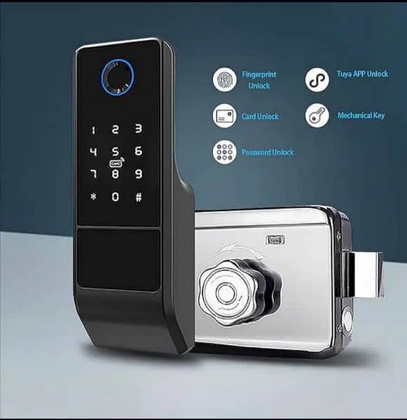 Fingerprint Smart Access Control wifi wireless Handle less door lock 0