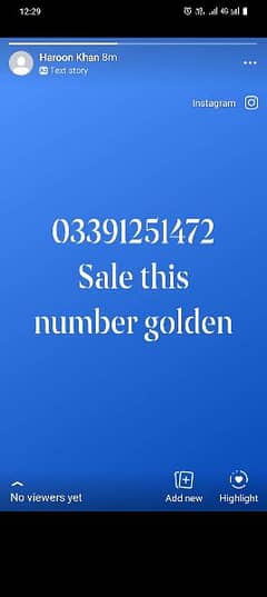 Golden Number for sale 0