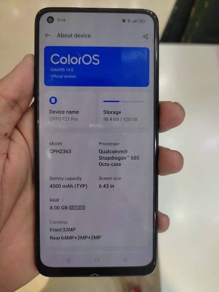 oppo f21 pro. . gb 8/128 6