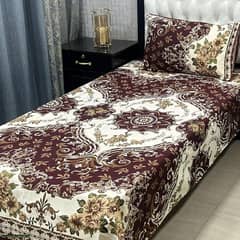 2 PCs crystal cotton printed bedsheet