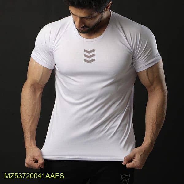 men,s dri fet plain t-shirt 0