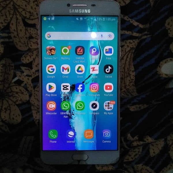 Samsung galaxy C7 4/64 touch mn crack line baqi all okkk 2