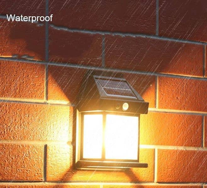 Solar Motion Sensor Outdoor Wall Light 0