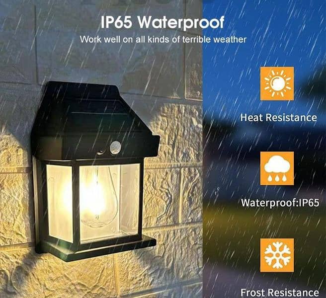 Solar Motion Sensor Outdoor Wall Light 2