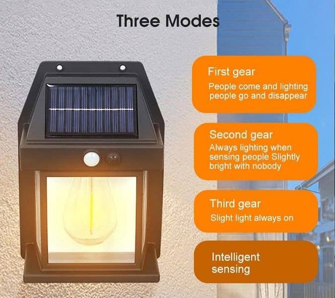 Solar Motion Sensor Outdoor Wall Light 3