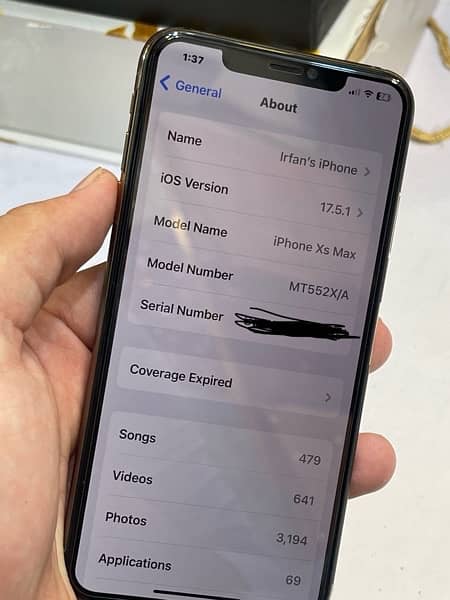 (final price) iphone xs max 256gb golden 86%health dual pta approved 1