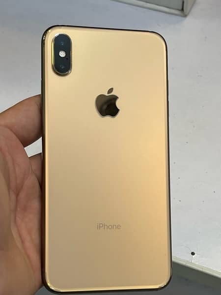 (final price) iphone xs max 256gb golden 86%health dual pta approved 11