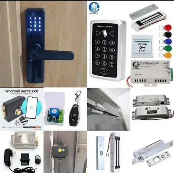 Fingerprint smart electric magnetic door lock access control system 1