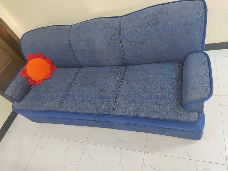 7 seater Blue sofa set 2