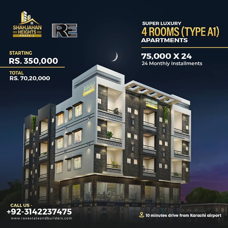 luxury appartment of shahjahan heights phase 2 in falaknaz dreams 8