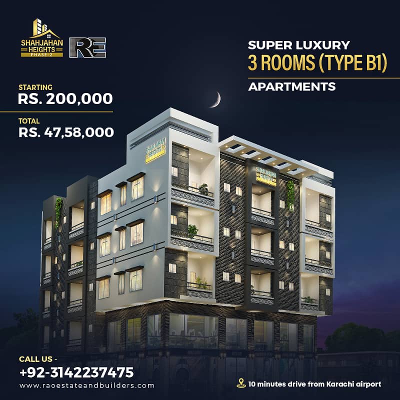 luxury appartment of shahjahan heights phase 2 in falaknaz dreams 10