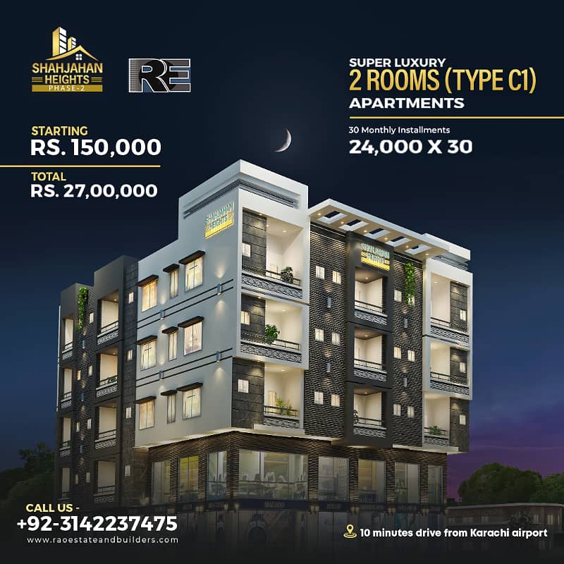 luxury appartment of shahjahan heights phase 2 in falaknaz dreams 13