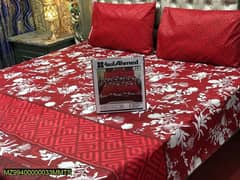 3pc cotton mix printed Double bed sheets 0