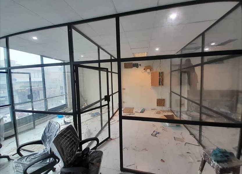 office glass cabine,glass work,glass cabine,glass partition 3