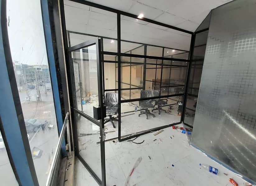 office glass cabine,glass work,glass cabine,glass partition 4
