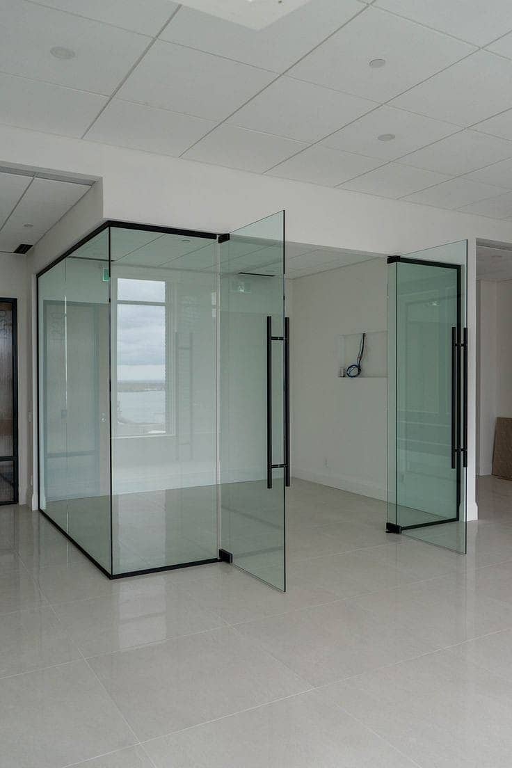 office glass cabine,glass work,glass cabine,glass partition 12