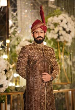 embroidered shirwani