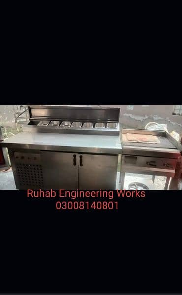 Shuwarma counter New hotplate/conveyor/pizza oven/fryer/grill 4