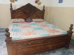 Double bed with matress and 2 side tables
