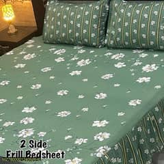 3pcs cotton salonica frill double bedsheet 0