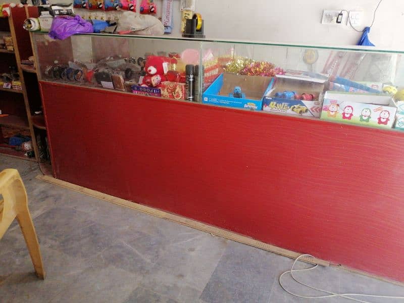 8ft long mirror counter with wall racks 5