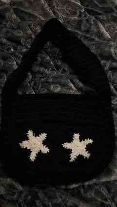 Crochet shoulder messenger bag
