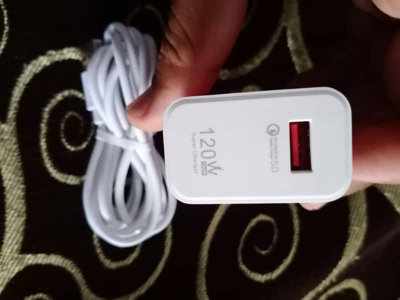 Super Fast Charger 120watt with Type C Cable 0